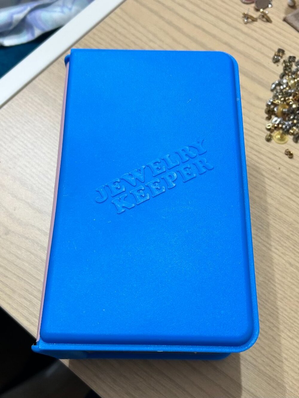 Vintage 1988 Emson Jewelry Keeper Book Style Plastic Organizer Travel Case 80s